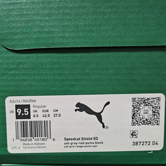 Puma Speedcat Shield SD Ash Grey Red Black - Picture 11 of 12